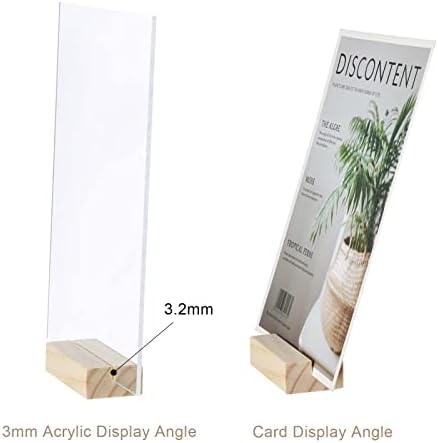 Aboofx 24 пакувања дрвени картички држачи за дрвени табели броеви стои држач за слика на акрилни знаци за свадбени вечера домашни настани