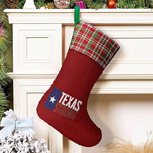Тексас силен секвент Божиќно порибување сјајно wallидови што висат украси Декорација за забава за одмор на Божиќ