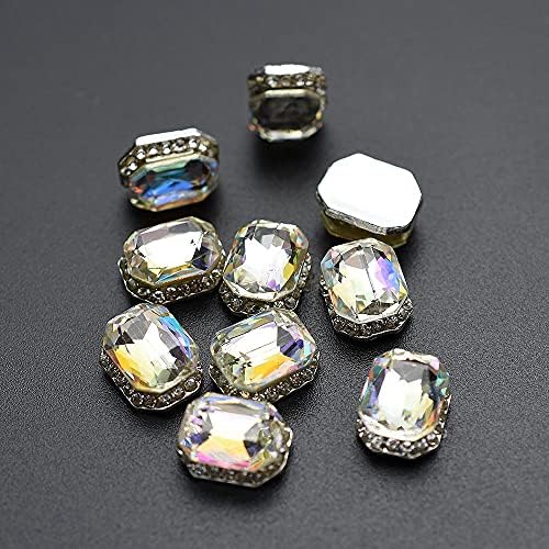 10 парчиња/лот мешана легура на легури на бојата шарм кристал дијаманти камен штрајски нокти украси за украси за накит на нокти на нокти - Снабдување