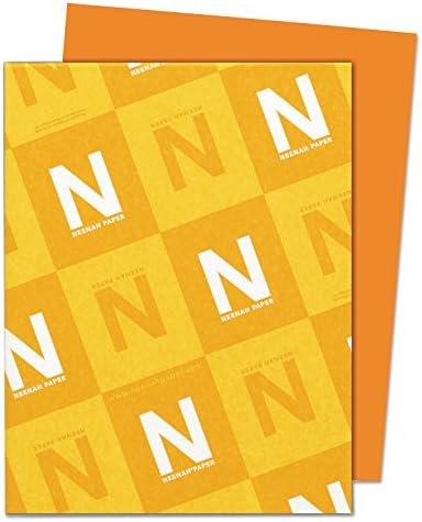 Paper Neenah 22761 Color Cardstock, 65lb, 8 1/2 x 11, орбита портокал, 250 листови