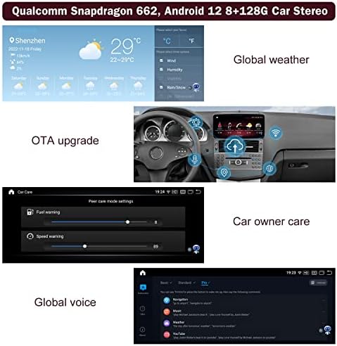 Патот Врвот Андроид 12 Автомобил Стерео 10.25 8GB+128gb Автомобил Екран На Допир За Мерцедес Бенц C Класа W204 2008 до 2010 година со NTG4.