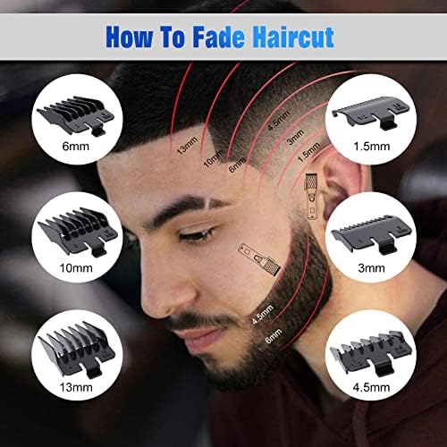 Fadeking® Професионални Машинки За Коса За Мажи - Безжични Берберски Машинки за Сечење Коса, Тример За Брада За Коса На Полнење