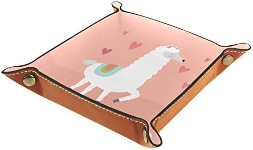 Прекрасна алпака со срца Организатор Поддршка за чување на лента за складирање на десктоп фиока за десктоп