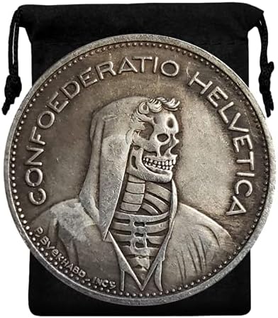 Кокреат Копија Никел Монета 1965-Б Швајцарија 5 Франци-Скелет Монах Скитник Монета Реплика Уметност Сувенир Монета Предизвик