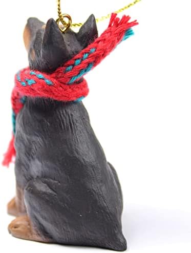 Концепти за разговор Доберман Пинчер Мал минијатурен Еден Божиќен украс Црвен - прекрасен!