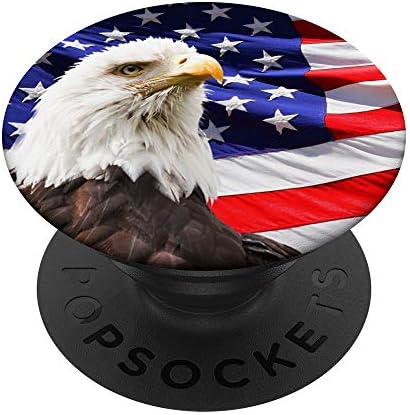 Американско знаме на поп -приклучок со орел телефонски зафат PopSockets PopGrip: Заменлива зафат за телефони и таблети
