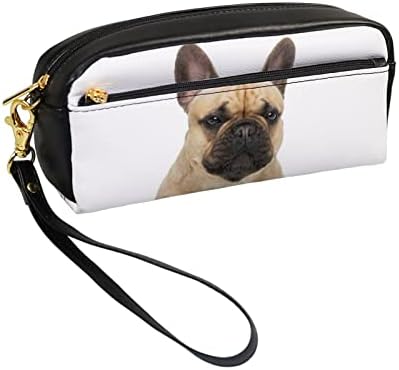 Colourlife Pencil Case Tagks Убави француски булдог куче кожа патент торбичка торба шминка козметичка торба држач за моливи за возрасни момчиња