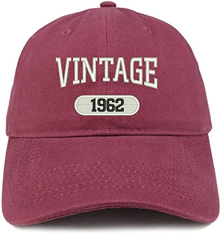 Трендовски продавница за облека Гроздобер 1962 година извезена 61 -та роденден Опуштено памучно капаче за фитинг