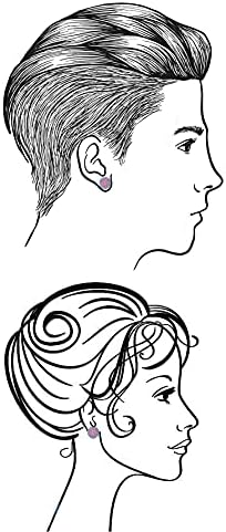 Онзин Хипоалергични Титаниумски Обетки За Чувствителни Уши, Титаниумски Обетки За Импланти За Жени Девојки Мажи 8мм