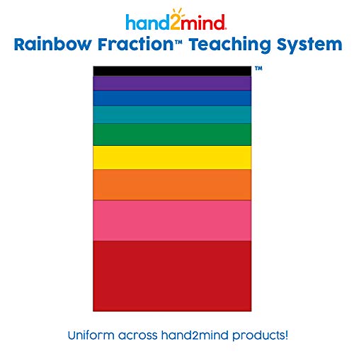 Hand2Mind Rainbow Fraction Tower Equivalency Cubes, математички материјали во Монтесори, фракција манипулативи, единечна фракција, математички