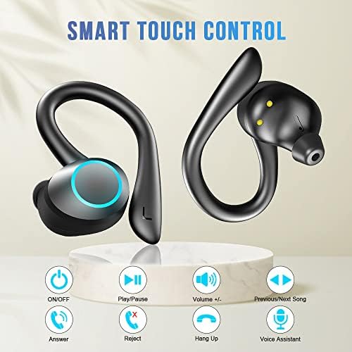 Поунур Слушалки За Слушалки Безжична Слушалка За Уши Bluetooth 5.3 Слушалки со 4 Микрофони