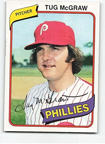 1980 Топпс 655 Tug McGraw EX/NM Philadelphia Phillies Baseball Trading Card MLB