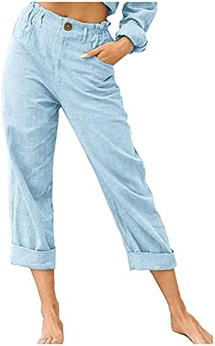 Niantie постелни панталони за жени палацо плус панталони плус големина плус големина печатено лето обични миленичиња постелнини