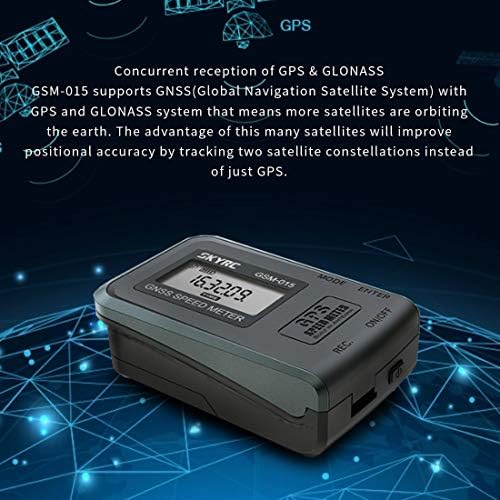 Skyrc GSM-015 GNSS GPS мерач на брзина со голема прецизност GPS тестер за висина на висината на висината на брзината