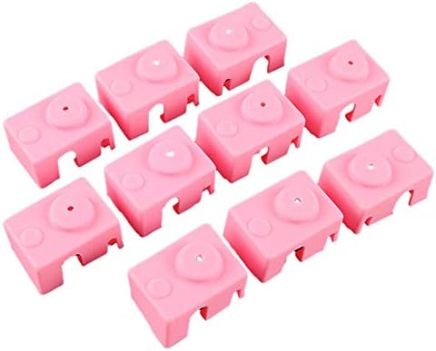 SUTK 10pcs Розова Силиконска Кутија За Заштитен Капак За Греење Hotend 280€ЗА 3D Печатач