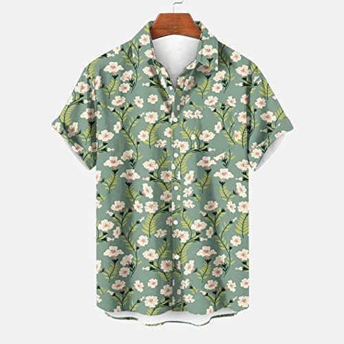 Машка кошула За Куглање Свети Патрик Хаваи Кошули Со Кратки Ракави Кошули Со Копчиња Еден Џеб Лежерна Летна Кошула На Плажа