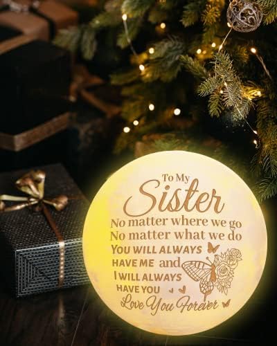 Сестри Подароци Од Сестра, Сестра Месечината Светилка Подароци Од Сестра, Денот На Вљубените Роденденски Подароци За Сестра Од Сестра, Сестра