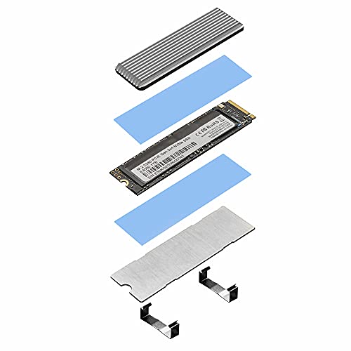 QIVYNSRY m. 2 heatsink 2280 SSD Ладилник, Поддржува Само Еднострани 2280 M. 2 SSD, Со Термичка Силиконска Подлога ЗА PS5 PCIE NVME M. 2 SSD