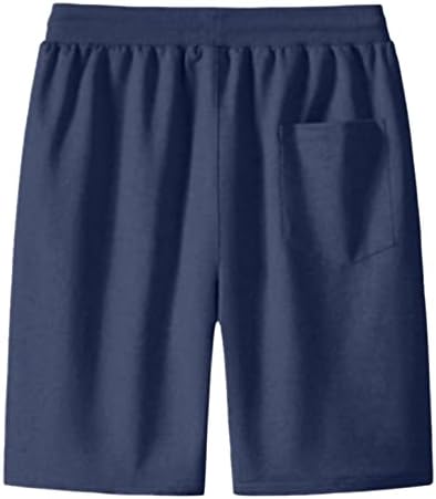 Zdfer Mens обични шорцеви модни панталони за плажа летни спортски панталони права нога лабава шорцеви со џебови од патент