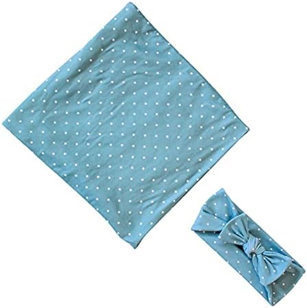 Famkit Новороденчето ќебето ќебе постави точки за спиење примање ќебе со лак за глава за мали деца