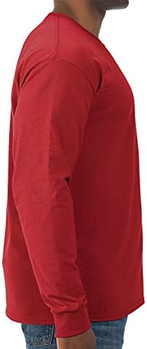 Menерзес машка памучна мешавина од памук со долги ракави, маички за влага, заштита на мирис, UPF 30+, големини S-3X