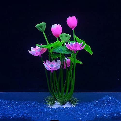 Симулација на лемал лотос аквариум симулација лотос риба резервоар украси растенија цвеќиња уредување декорација риба резервоар