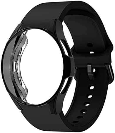 Бенд за часовници од 20мм, компатибилен за Samsung Galaxy Watch 5 44mm, мека тенок силиконски ремен со TPU целосна покриеност на часовникот за Galaxy Watch 4 44 mm жени за замена на наракви