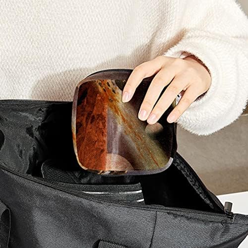 Торба за складирање за санитарни подлошки за салфетка, торбичка за менструална чаша, организатор на торби за периоди за женски тампони, Вселенски