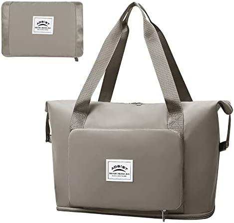 Торба за торбички со голем капацитет со голем капацитет со сув влажен џеб за раздвојување, водоотпорна торба за време на рамото за жени и