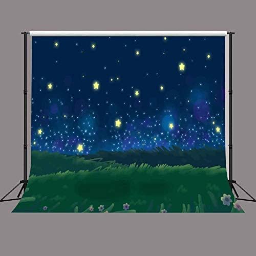 Заднини со цртани филмови од 7x5ft Фантастично starвездено небо ноќно пејзаж кампување тематска забава позадина на фото штанд Студио