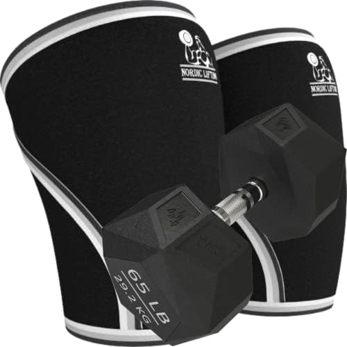 Нордински кревање ракави на коленото мал - црн пакет со глувче призма 65 lb