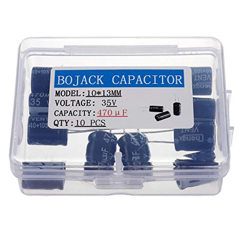Bojack 10x13mm 470UF 35V 470mfd 35Voltage ± 20% алуминиумски електролитски кондензатори