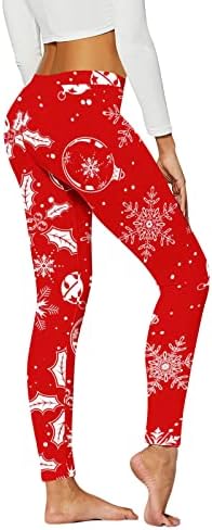 Iius грда Божиќна хеланки со високи половини жени плус големина хеланки ирваси задникот за кревање на атлетска салата фитнес јога панталони