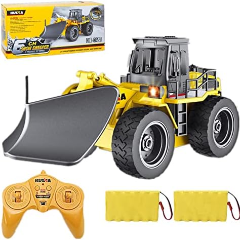RC Truck Далечински управувач Снег плуг 1/18 RC Front Looter Tractor 2,4GHz RC градежни возила RC Dozer Toys за момчиња возрасни,