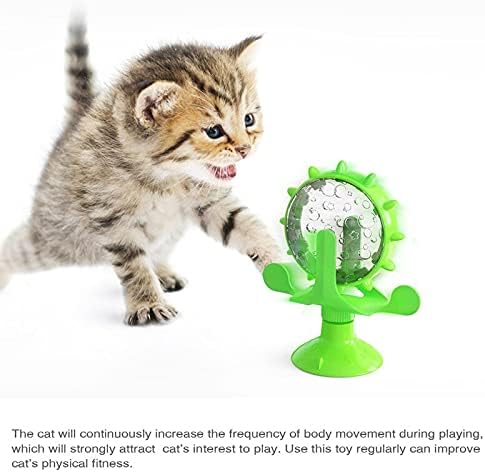 Oyalma 360 ° Смешно ротирање на вртење ветерница задевање мачка миленичиња само-лекување олеснување на истекување на храна за храна 2021-27232