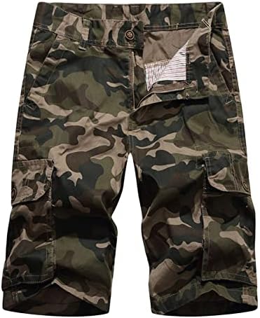 Maiyifu-GJ мажи Камо памук карго шорцеви камуфлажа на отворено мулти џебови кратки опуштени вклопувани лесни воени кратки панталони