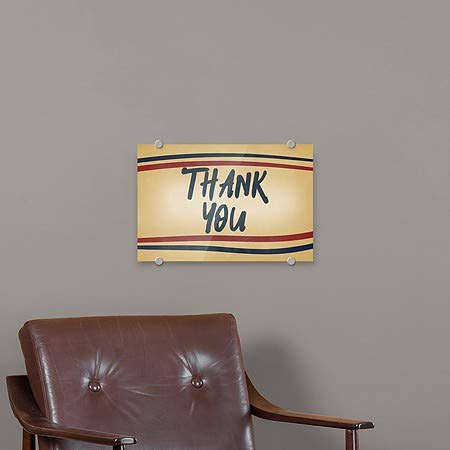 CGSignLab | „Благодарам -носталгија ленти“ Премиум акрилен знак | 18 x12