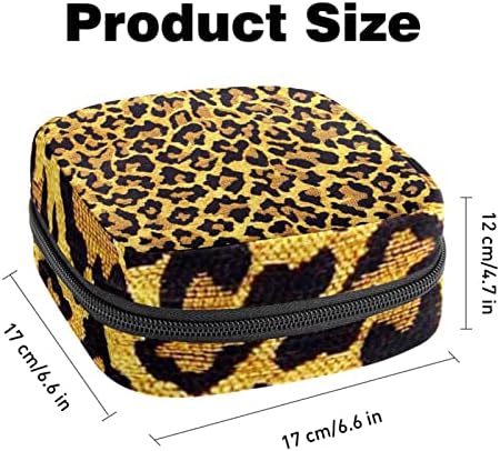 Период торба, санитарна торба за складирање на салфетка, држач за подлога за период, торбичка за шминка, текстура на леопард