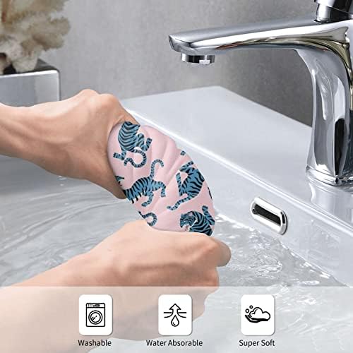 Ултра меки мијалници за мијалници Симпатични тигри Брзо сушење високо апсорбирана облека за миење бања - Користете како бања,