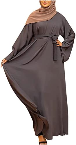Муслиманска Молитвена Облека За Жени Облека Фустан Исламски Дами Конзервативна Абаја Макси Кафтан Фустан Фустани Со Долги Ракави
