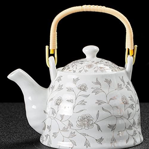 Анголиј гроздобер декор ретро кафе -производител керамички чајник цвет чајник со инфузер кинески кунгфу чајник порцелан јапонски