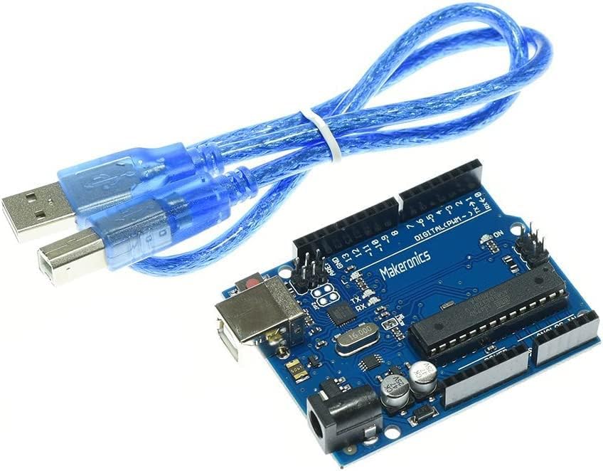 MakerOnics MicroController Board и држач за леб од RAB 7-во-1 со USB кабел компатибилен со UNO R3 табла Atmega328p и Arduino IDE