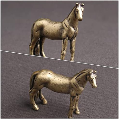 Вакауто месинг коњ статуа Ретро метални животински фигурини чај миленичиња фенг шуи коњски фигурински украс украс колекционерски фигурини