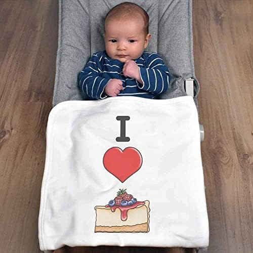 Азиеда „Јас сакам чизкејк“ памучно бебе ќебе / шал