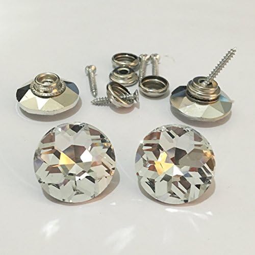 Копчиња за кристално стакло од 50 парчиња во боја, завртки за софа за шиење копчиња за декорација на клучеви за кристално копчиња за