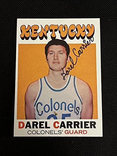 Darel Carrier 1971-72 Topps Rookie потпиша автограмирана картичка 177 Кентаки - Кошаркарски картички за дебитант
