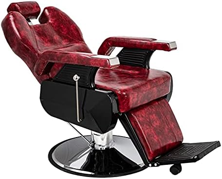 ZLXDP Hair Salon BarberClassic Голем бербер стол вино црвен американски магацин на залиха