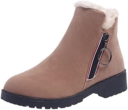 Womenените пешачки чизми Поддршка за глуждот Стилски пржени чизми кои не се лизгаат со средно теле Челзи чизми чевли кауични дами