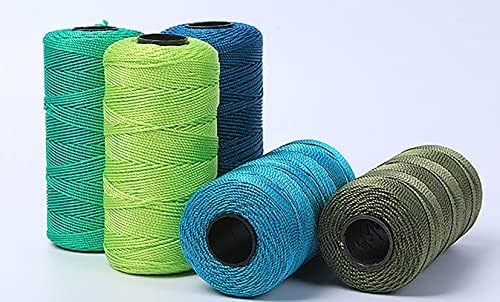 2roll 200g 1,5 mm полипропилен филамент јаже, предиво за плетење капчиња, 3 влакно извртено јажево за нишки за занаети, DIY проекти, комерцијално,