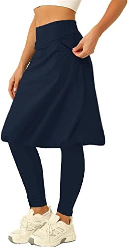 Aurgelmir женски тениски здолништа со високи половини со хеланки Должина на коленото Голф Скортс Атлетски здолништа со џебови со